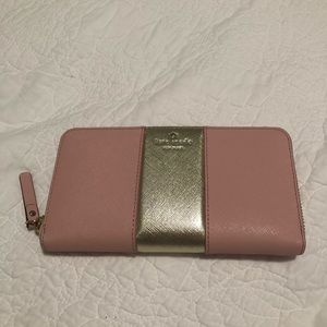 Kate Spade Wallet - Light Pink & Gold